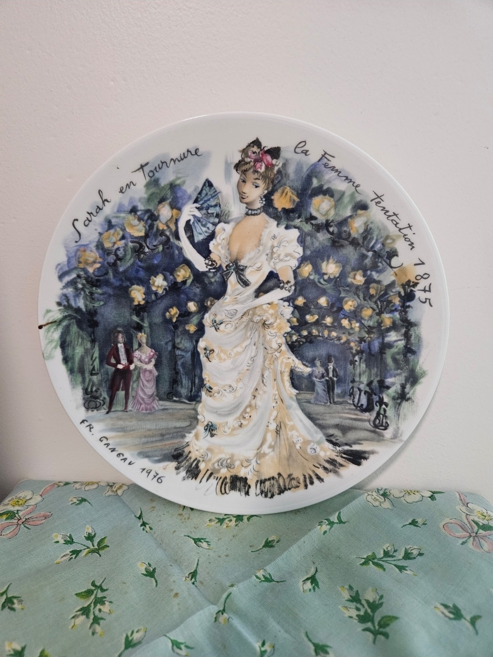 1976 Limoges Porcelain Plate by Fr. Ganeau